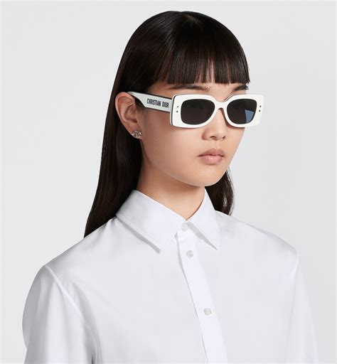 DiorPacific S1U White Rectangular Sunglasses 